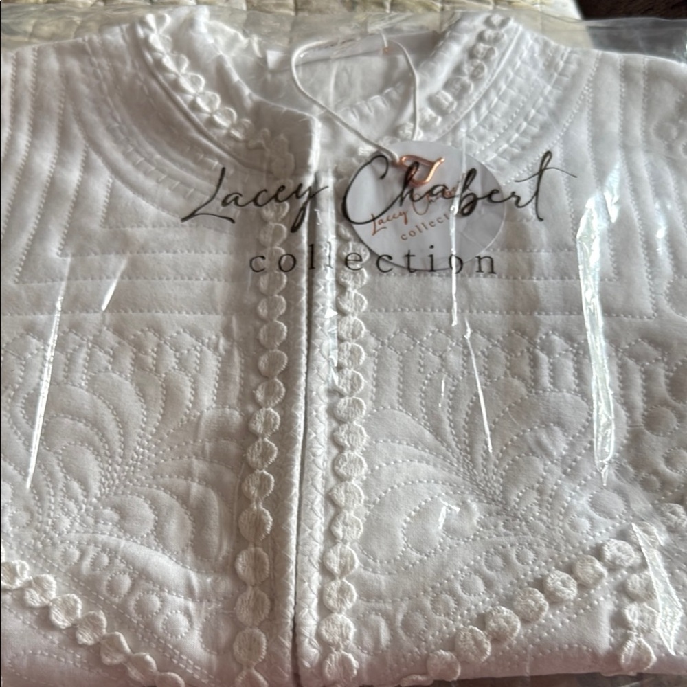 Lacey Chabert White Quilted Jacket NIP
